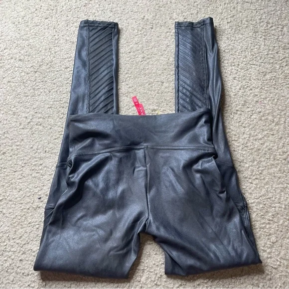 SPANX Gunmetal Moto Leggings - Picture 5 of 5